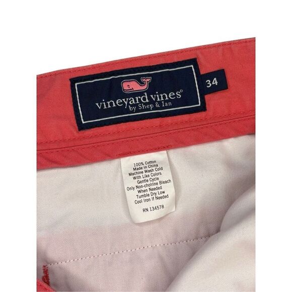 Vineyard Vines salmon colored cotton Club Short - 34 - Picture 3 of 7